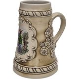 Hasyılmaz Vintage Tankart Wf Kematen 1993 Ibareli Kabartmalı Alman Seramik Bira Bardağı 16,5cm - Renkli - 0 - 200 ml