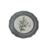 Hasyılmaz Vintage Zınn Çerçeveli Dekoratif Ardıç Dalı Temalı Duvar Tabağı 10cm 004