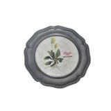 Hasyılmaz Vintage Zınn Çerçeveli Dekoratif Bahar Çuha Çiçeği Temalı Duvar Tabağı 10cm 003