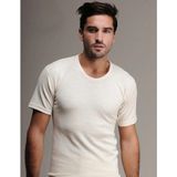 Hasyün 100B Erkek Süper Battal Kısa Kol Fanila - 2XL - Ekru