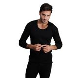 HASYÜN BORA SİYAH ERKEK UZUN KOLLU DON TAKIM İÇLİK DOĞAL YÜN