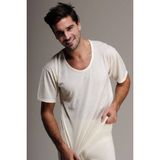 Hasyün Erkek %100 Yün Termal Kısa Kol Içlik Fanila - L - XL - Krem