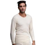 Hasyün Erkek Beyaz Üst İçlik Uzun Kol, 2XL Beden,%75 Avustralya Yünü%25 Akrilik