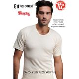 Hasyün Erkek Büyük Beden %75 Yün Ter Emici Kaşındırmaz Kısa Kol Üst İçlik