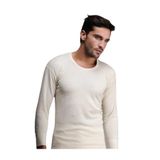 Hasyün Erkek Uzun Kollu Yün Fanila,%75 Merinos Yünü, Krem, XL Beden XL