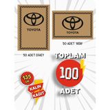 Hasyüncü Ofset Matbaacılık 35X50 135 Gr. Kraft Kağıt Oto Paspası Toyota 50 Adet Yatay 50 Adet Dikey - Bej