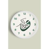 Hat Sanatı İslami Modern Duvar Saati - 35cm - Önü Camlı Beyaz Kasa - Sessiz Mekanizma, JH0855S35BKP
