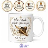 Hat Yazanlara İnce Yazı Divit Kamış Kalem Geleneksel Sanat Kupa Bardak Hediye