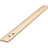 Hatas 0048 Tahta Cetvel 50 cm Takviyesiz 1 Adet Doğal Renkli