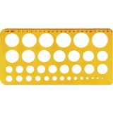 Hatas 02272 Daire Şablonu 25 CM 1-36 MM Çok Renkli