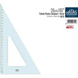 Hatas 26 cm / 60° Teknik Resim Gönyesi / Acryl
