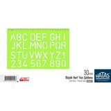 Hatas Büyük Harf Yazı Şablonu 30 Mm. No:02259