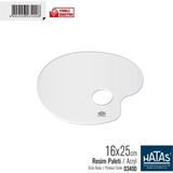 Hatas Godesiz Oval Resim Paleti 16X25CM Ekonomik 12'li Paket