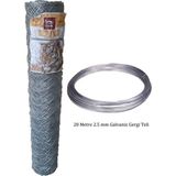 Hataş Teknik 1 Metre X 20 Metre Bahçe Tel Örgü Bahçe Çiti Çevirme Teli 1.1 Mm Kalınlığında