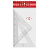 HATAS Teknik Okul Öğrenci Gönye Seti Büyük Boy (32 cm) 30-60-90 ve 45-45-90 1174074