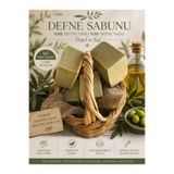 HATAYIN DOĞAL İNCİSİ %50 Defne Yağı %50 Zeytinyağı 4 Kalip 1 Kg Geleneksel Halep (Hatay) Sabunu | Doğal El Yapımı Sabun