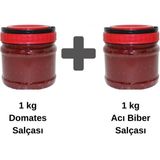 Hatay'ın Lezzet Durağı 1 kg Domates Salçası + 1 kg Acı Biber Salçası - 2 kg