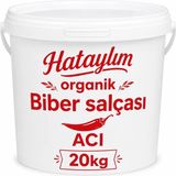 Hataylım Organik Biber Salçası Acı Ev Yapımı 20KG Kova - 20 kg
