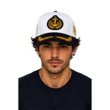 HatClub Exclusive Erkek Beyaz Kaptan Şapka Nakışlı Denizci Model Ayarlanabilir Baseball Cap