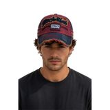 HatClub Exclusive Erkek Eskitme Yıkamalı Baseball Şapka Rock Shark Nakış Detaylı Ayarlanabilir Vintage Bordo Kep