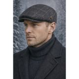 HatClub Exclusive Erkek Kışlık Yünlü Kumaş Standart Beden Arkası Lastikli Kahverengi Kareli London Kasket