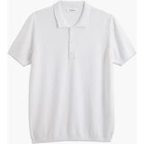 Hateko Erkek Beyaz Viskon Triko Polo Yaka Tişört - 3XL