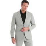 Hatem Saykı Gri Slim Fit Desenli Mono Yaka Klasik Takım Elbise - 52 - 6 Drop