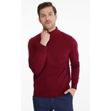 Hatemoğlu 3400ETC21A01 Erkek Bordo Regular Fit Yarım Balıkçı Triko Kazak