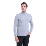 Hatemoğlu 3400ETC21A04 Gri Desenli Tam Balıkçı Yaka Regular Fit Triko Erkek Kazak