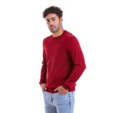 Hatemoğlu 3412ETC2A012 Erkek Bordo Regular Fit %100 Pamuk Bisiklet Yaka Triko Kazak