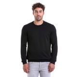 Hatemoğlu 3412ETC2A012 Siyah Regular Fit %100 Pamuk Bisiklet Yaka Triko Erkek Kazak