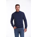 Hatemoğlu 3422ETC2A011 İndigo Regular Fit %100 Pamuk Yarım Balıkçı Triko Erkek Kazak