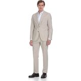 Hatemoğlu Bej Slim Fit Mono Yaka Casual Takım Elbise - 6 Drop - 50