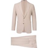 Hatemoğlu Bej Slim Fit Mono Yaka Casual Takım Elbise - 6 Drop - 54