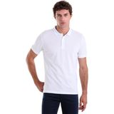 Hatemoğlu Beyaz Comfort Fit Düz 100% Pamuk Polo Yaka Polo Yaka Tişört