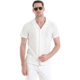 Hatemoğlu Beyaz Regular Fit Düz 100% Pamuklu Polo Yaka Tişört