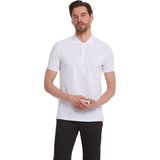 Hatemoğlu Erkek Beyaz Regular Fit %100 Pamuk Polo Yaka Tişört - XXL