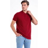 Hatemoğlu Erkek Bordo Regular Fit %100 Pamuk Polo Yaka Tişört - XXL