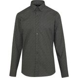 Hatemoğlu Erkek Haki Desenli Modern Fit %100 Pamuk Gömlek - XS