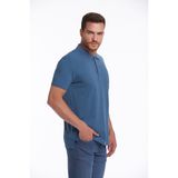 Hatemoğlu Erkek İndigo Regular Fit %100 Pamuk Polo Yaka Tişört - S