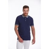 Hatemoğlu Erkek Lacivert Regular Fit %100 Pamuk Polo Yaka Tişört - XXL