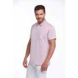 Hatemoğlu Erkek Lila Regular Fit Merserize %100 Pamuk Basic Polo Yaka Tişört