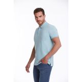 Hatemoğlu Erkek Mavi Regular Fit %100 Pamuk Polo Yaka Tişört - 3XL - A. Mavi
