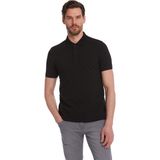 Hatemoğlu Erkek Siyah Regular Fit %100 Pamuk Polo Yaka Tişört - XL