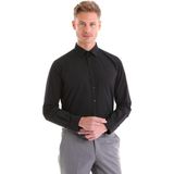 Hatemoğlu Erkek Siyah Slim Fit Pamuklu Uzun Kollu Gömlek - XL
