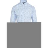 Hatemoğlu Erkek Slim Fit Mavi Baskılı Spor Gömlek