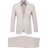Hatemoğlu Gri Slim Fit Çizgili Sivri Yaka Keten Casual Takım Elbise - 6 Drop - 54