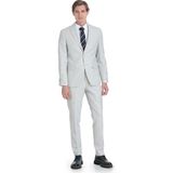 Hatemoğlu Gri Slim Fit Mono Yaka Keten Takım Elbise - 6 Drop - 54