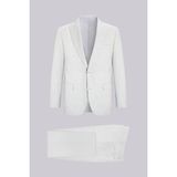 Hatemoğlu Gri Slim Fit Sivri Yaka Klasik Takım Elbise - 6 Drop - 54