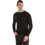 Hatemoğlu Haki Regular Fit Bisiklet Yaka Jakarlı Yünlü Triko Kazak - 2XL